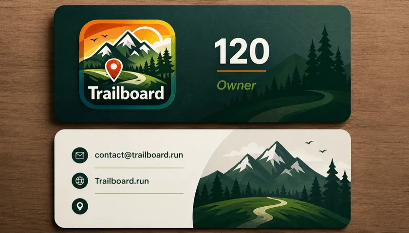 Trailboard business card — contact{'@'}trailboard.run