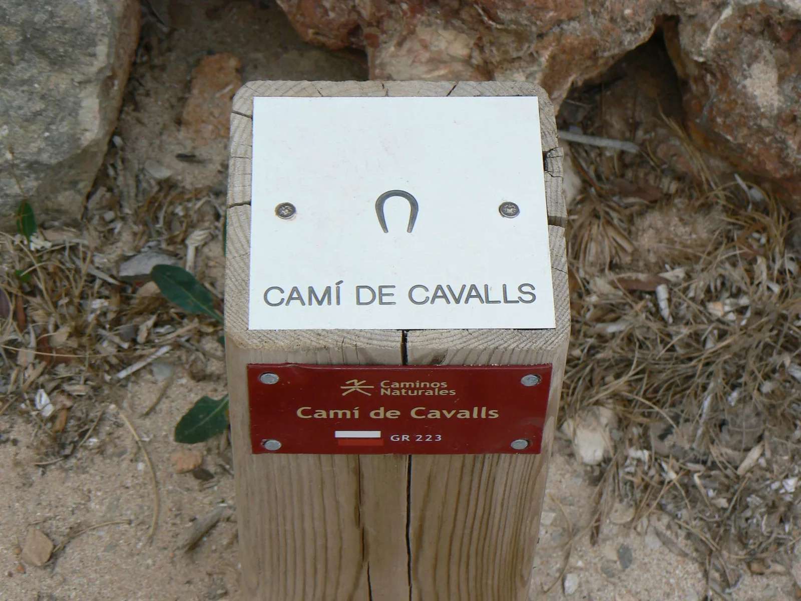 Camí de Cavalls GR 223 waymark on Menorca