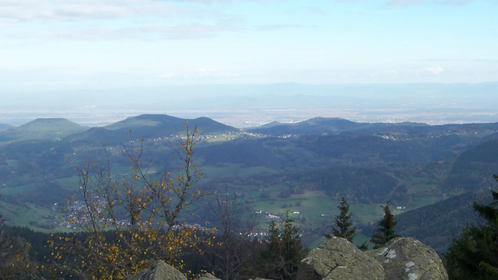 Vue sur le massif des Vosges depuis l’observatoire Belmont