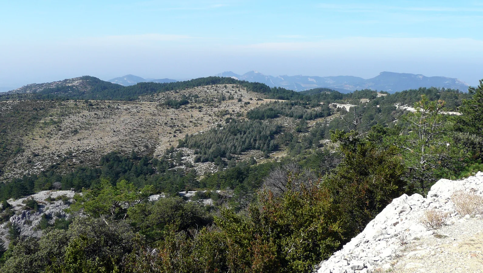 Mont Ventoux vu depuis Malaucène.